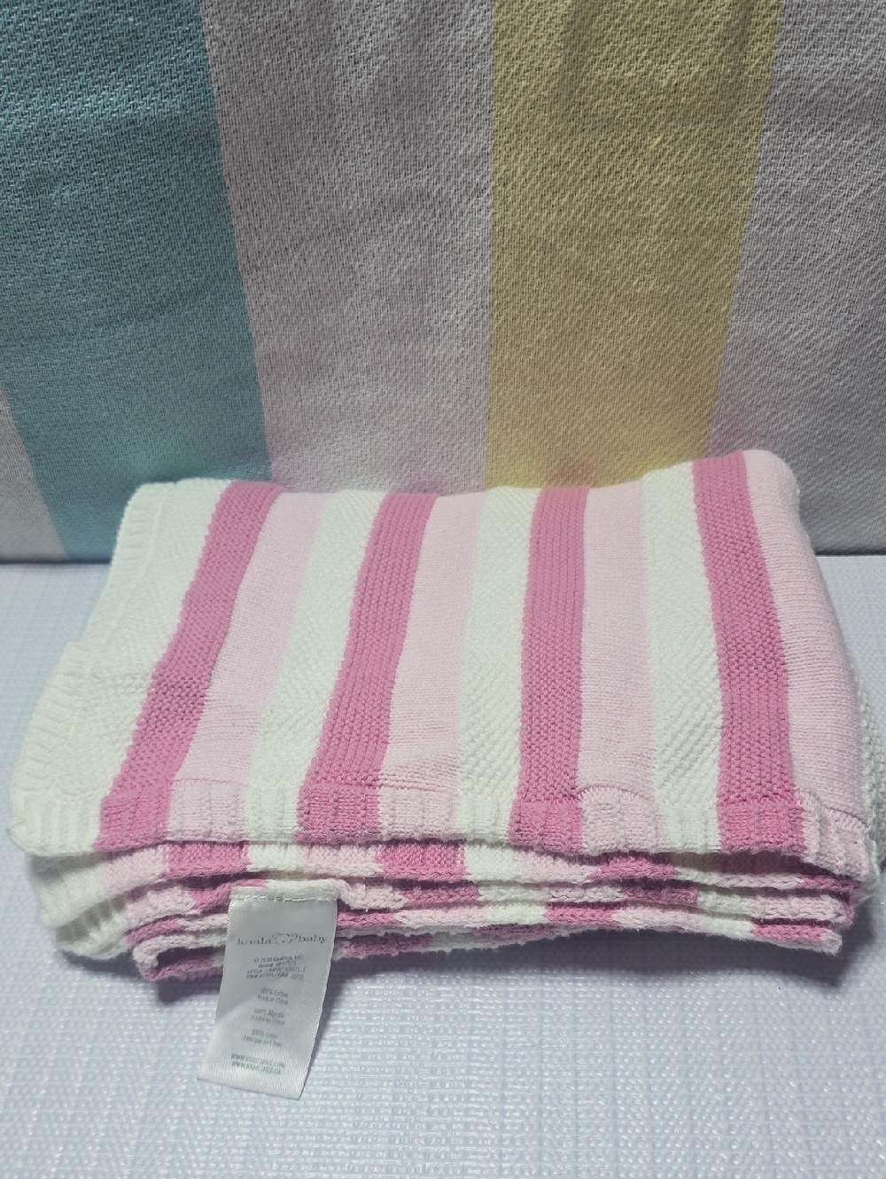 Koala Baby Babies R Us Sweater Knit Baby Blanket GUC